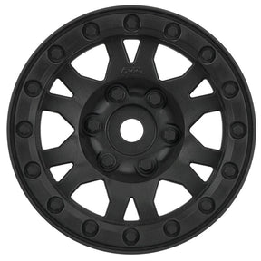 Impulse 1.9, Plastic, Black, Bead-Loc, Front/Rear Wheels (2): Crawler - PRO276903