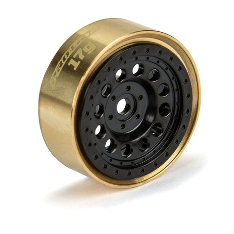 Pro-Line Racing 1/24 Rock Shooter Brass F/R 1.0" 7mm Crawler Wheels (2) Black - PRO281200