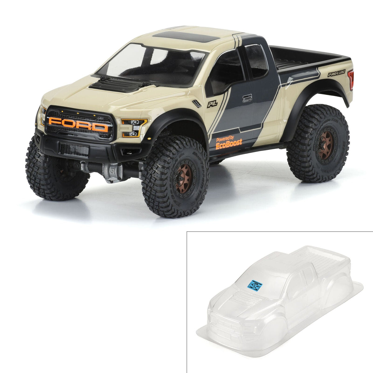 1/10 2017 Ford F-150 Raptor Clear Body 12.3" (313mm) WB Crwlrs - PRO351600