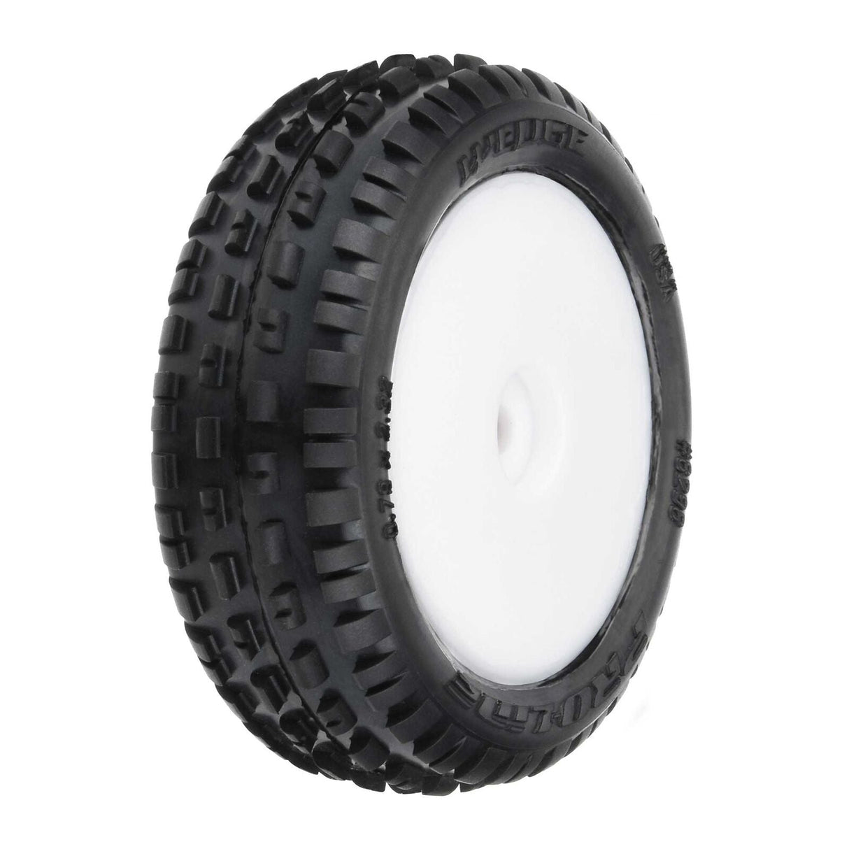 Pro-Line 1/18 Wedge Front Carpet Mini-B Tires Mounted 8mm White Wheels (2) - PRO829813