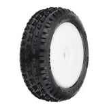 Pro-Line 1/18 Wedge Front Carpet Mini-B Tires Mounted 8mm White Wheels (2) - PRO829813