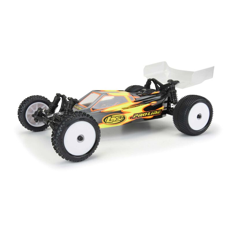 Pro-Line 1/18 Wedge Front Carpet Mini-B Tires Mounted 8mm White Wheels (2) - PRO829813