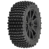 1/8 Gladiator M2 Fr/Rr Buggy Tires Mounted 17mm Black Mach 10 (2) - PRO907421