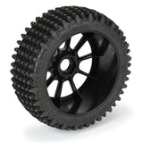 1/8 Gladiator M2 Fr/Rr Buggy Tires Mounted 17mm Black Mach 10 (2) - PRO907421
