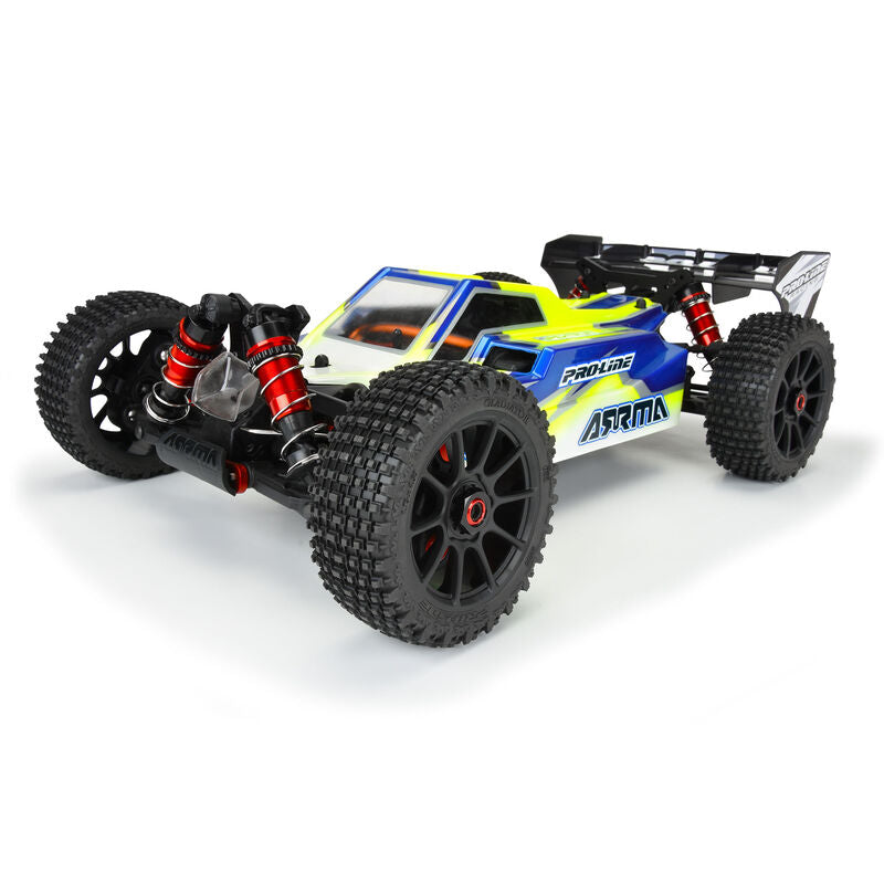 1/8 Gladiator M2 Fr/Rr Buggy Tires Mounted 17mm Black Mach 10 (2) - PRO907421