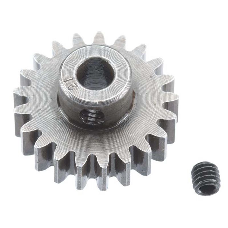 Extra Hard Steel 5mm Bore 1 Module Pinion, 21T