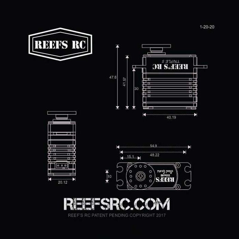 Triple5 V2 Standard Digital Metal Gear Waterproof Servo, Black - SEHREEFS03