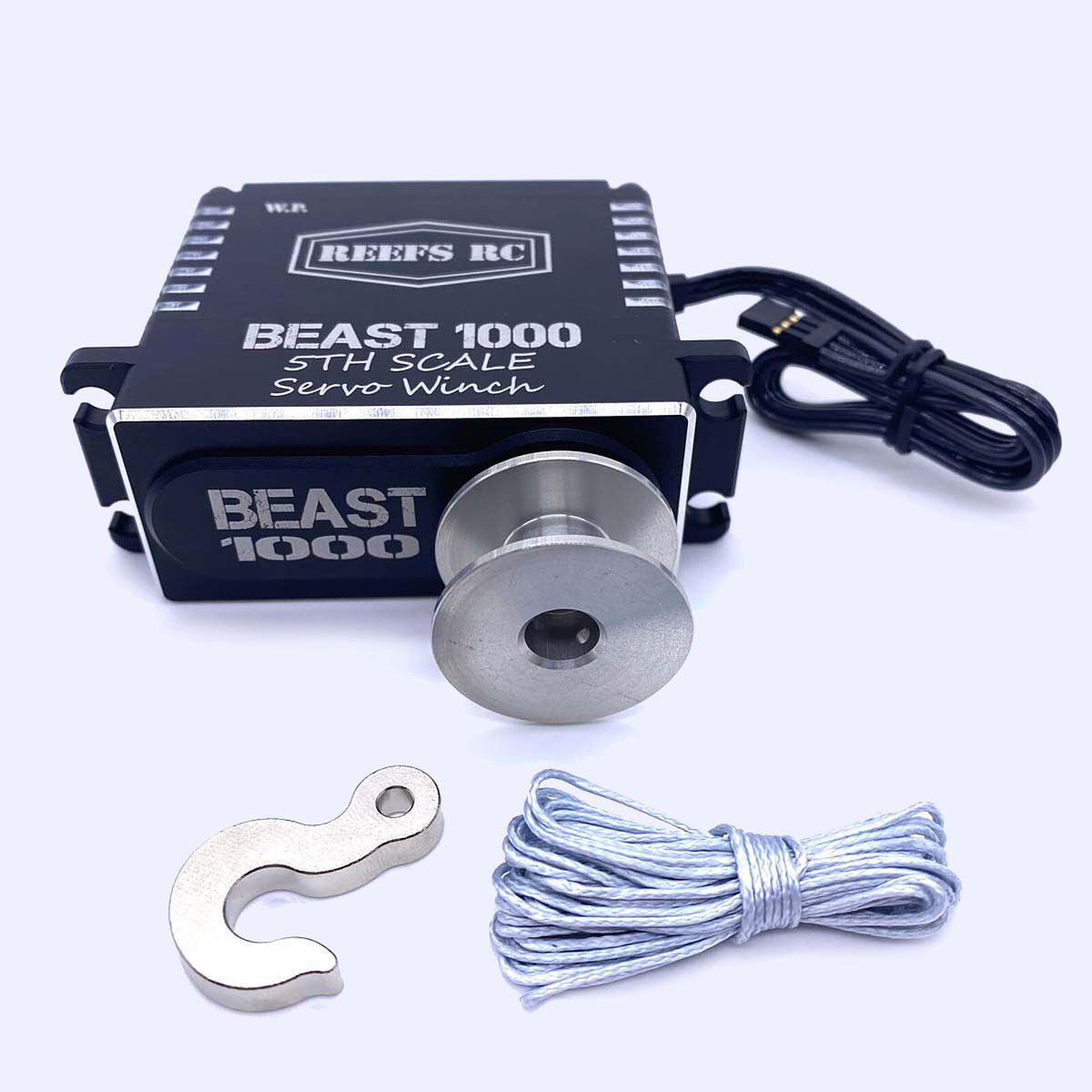 SEHREEFS116  RC Beast 1000 1/5 Scale Digital Metal Gear Waterproof Winch Servo, Black
