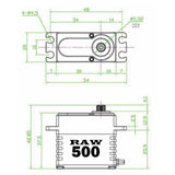SEHREEFS159 RC RAW 500 Brass Edition Servo Programable