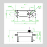 299:LP Low Profile Digital Metal Gear Waterproof Programmable Servo, Black - SEHREEFS24