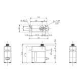 99 Micro Digital Metal Gear Waterproof Servo Black - SEHREEFS25
