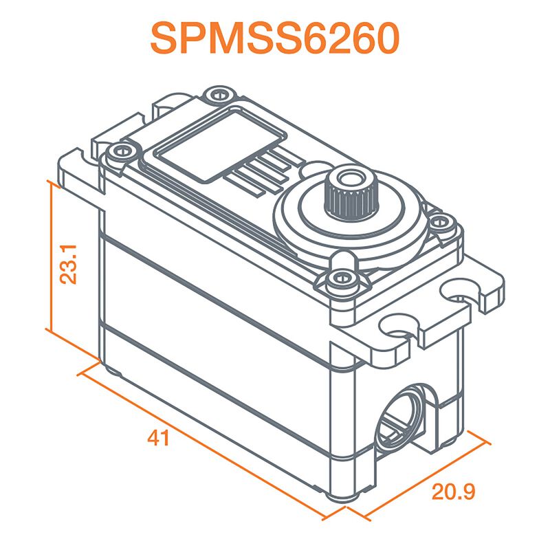 S6260 Standard Digital HV High Speed Metal Gear Surface Servo - SPMSS6260