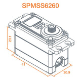 S6260 Standard Digital HV High Speed Metal Gear Surface Servo - SPMSS6260