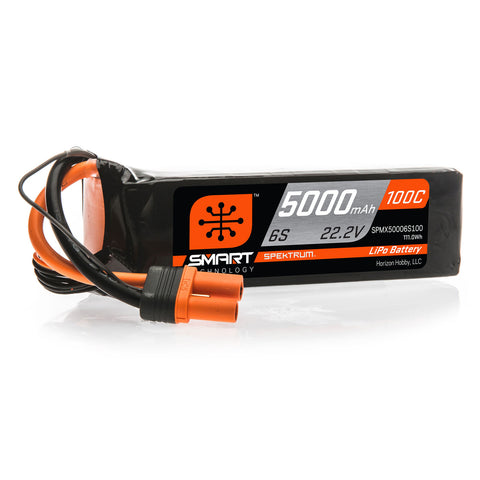 22.2V 5000mAh 6S 100C Smart LiPo Battery: IC5 - SPMX50006S100