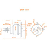 Avian 4240-1000Kv Outrunner Brushless Motor - SPMXAM4675