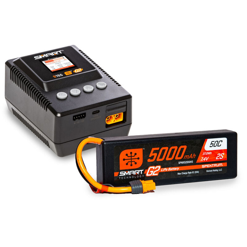 Smart Powerstage Surface Bundle: 5000mAh 2S LiPo Battery IC3 / S155 Charger - SPMXBCB1