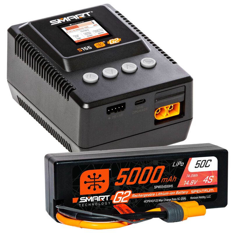 Smart Powerstage Surface Bundle 5000mAh 4S LiPo Battery / S155 Charger - SPMXPSS400
