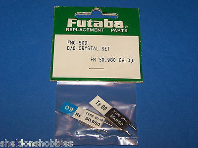FUTABA D/C CRYSTAL SET (FM 50.980) TX/RX CHANNEL 09 #FMC-809