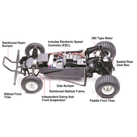 TAM58346 Tamiya Grasshopper 2WD Off Road Kit