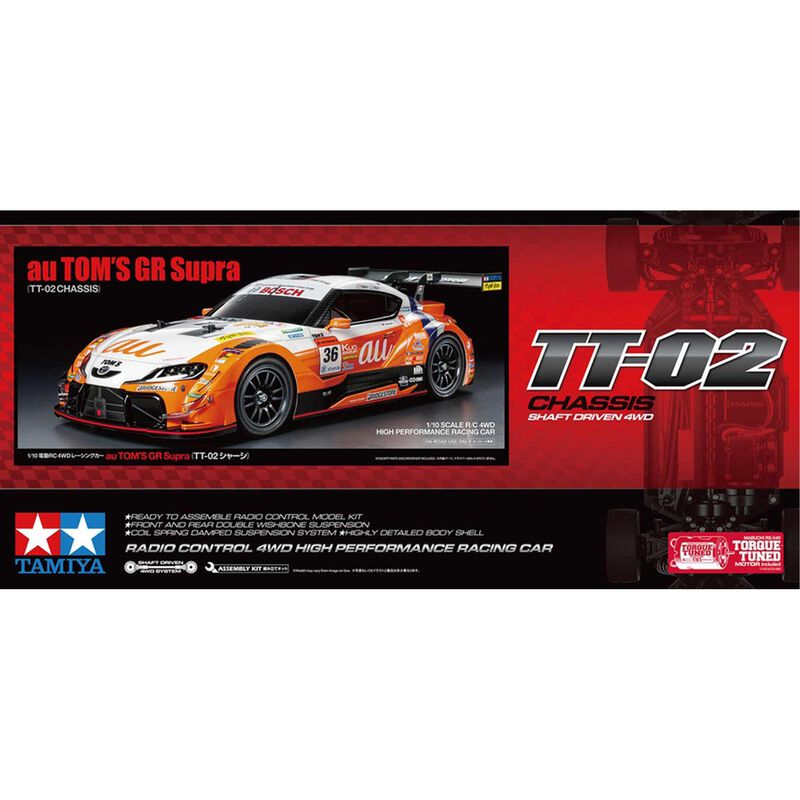 Tamiya 1/10 AU TOM'S GR Supra: TT-02 - TAM58703A