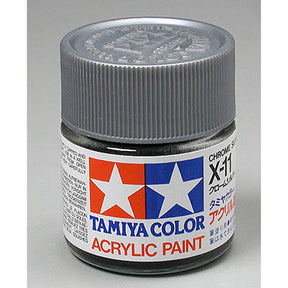 Tamiya Acrylic X11 Gloss, Chrome Silver - TAM81011