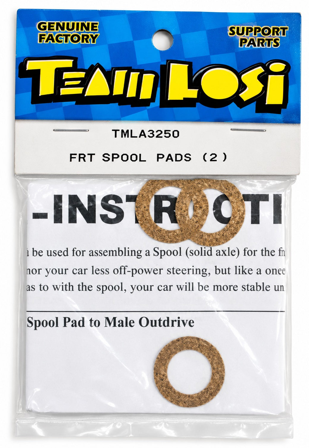 LOSA3250 FRT SPOOL PADS (2)
