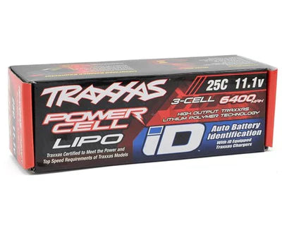 Traxxas 6400mah 3S 11.1v 25C LiPo Battery ID Connector - TRA2857X