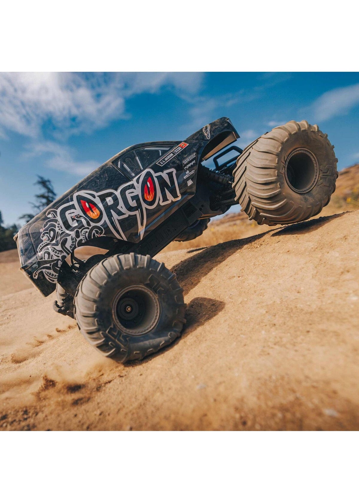 Arrma GORGON 4X2 MEGA 550 Brushed 1/10 Monster Truck Ready-To-Assemble Kit w/SLT2 2.4GHz Radio, Battery & Charger - ARA3230SKT1
