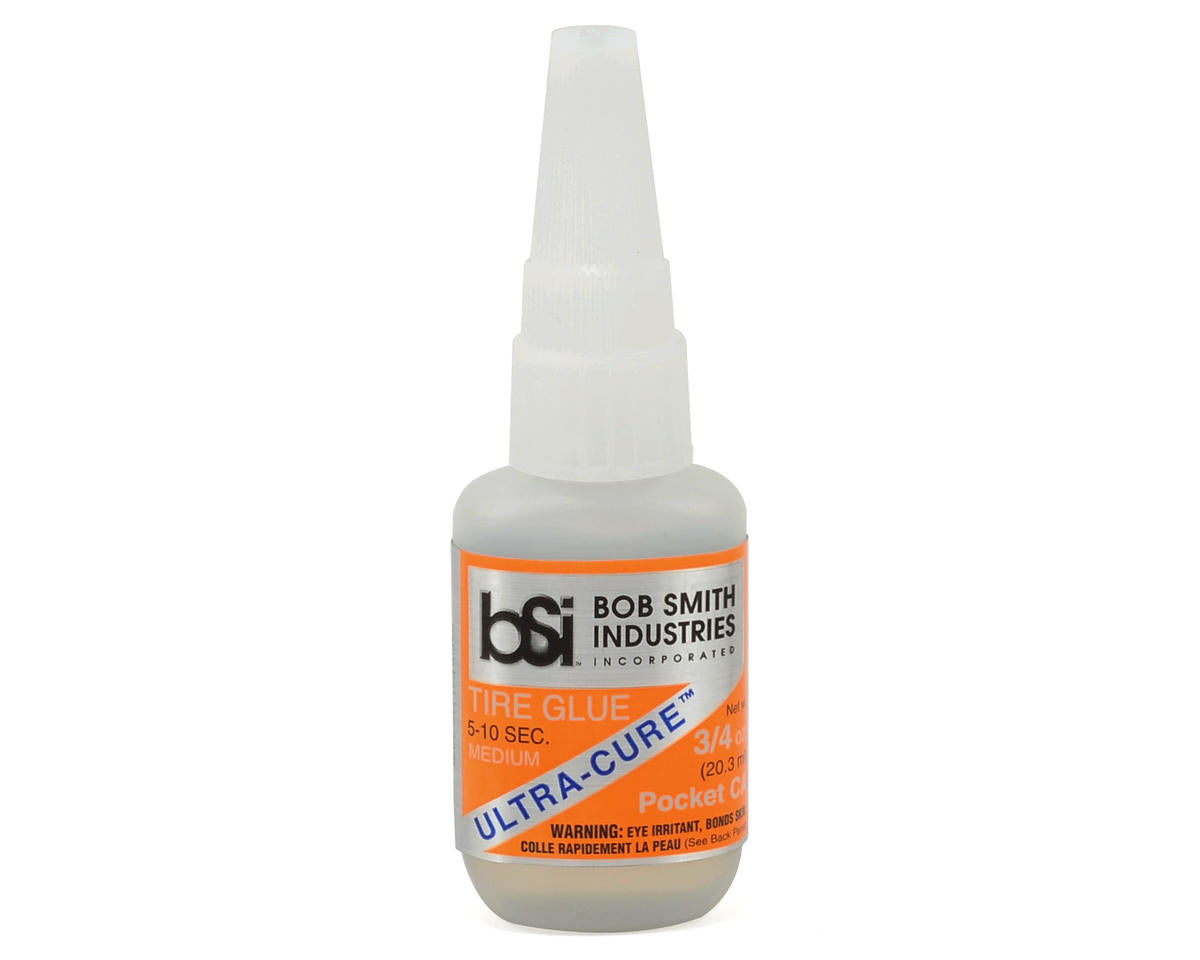 Bob Smith - Industries ULTRA-CURE Medium CA Tire Glue w/Pin Cap (3/4oz)
