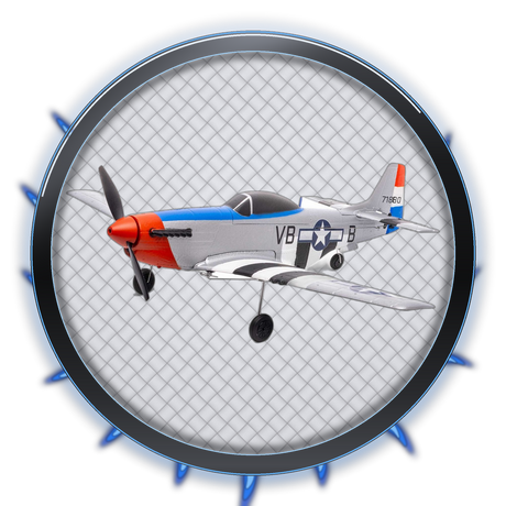 Airplanes category bubble - carbon ring with blue flames