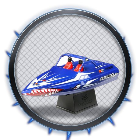 Boats category bubble - carbon ring with blue flames