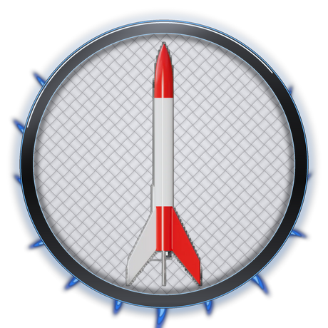 Rockets category bubble - carbon ring with blue flames