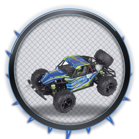 Trucks category bubble - carbon ring with blue flames