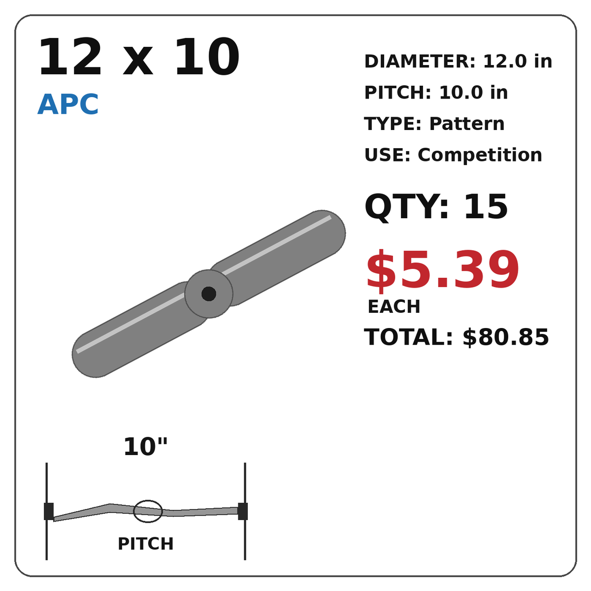 APC 12x10 Propeller