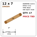 Zinger 12x7 Wood Propeller