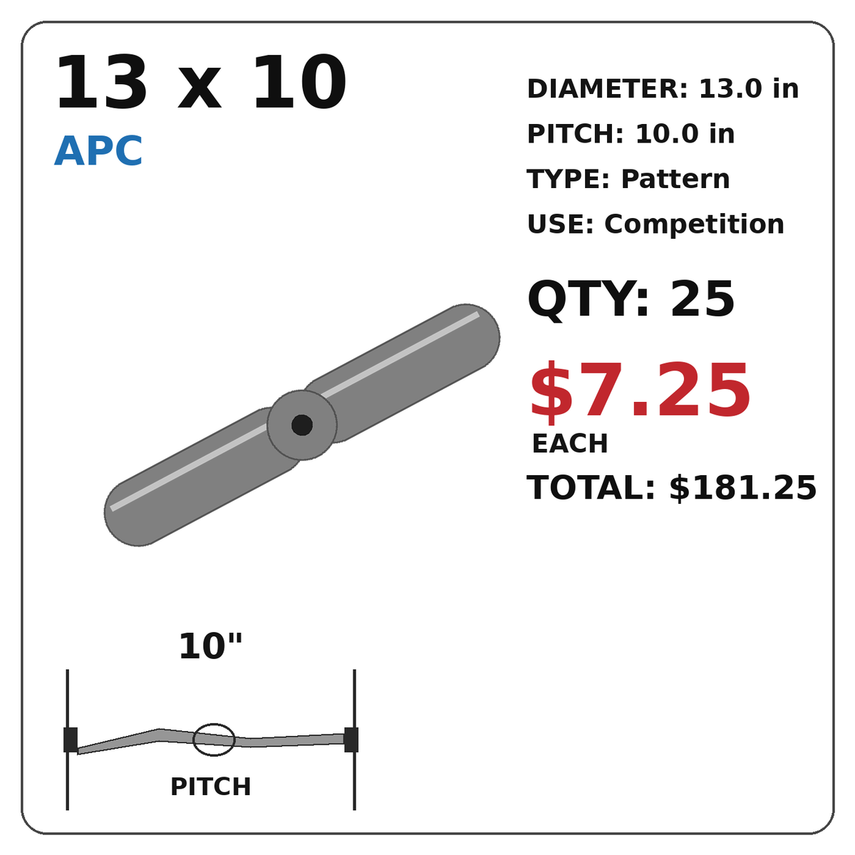 APC 13x10 Propeller
