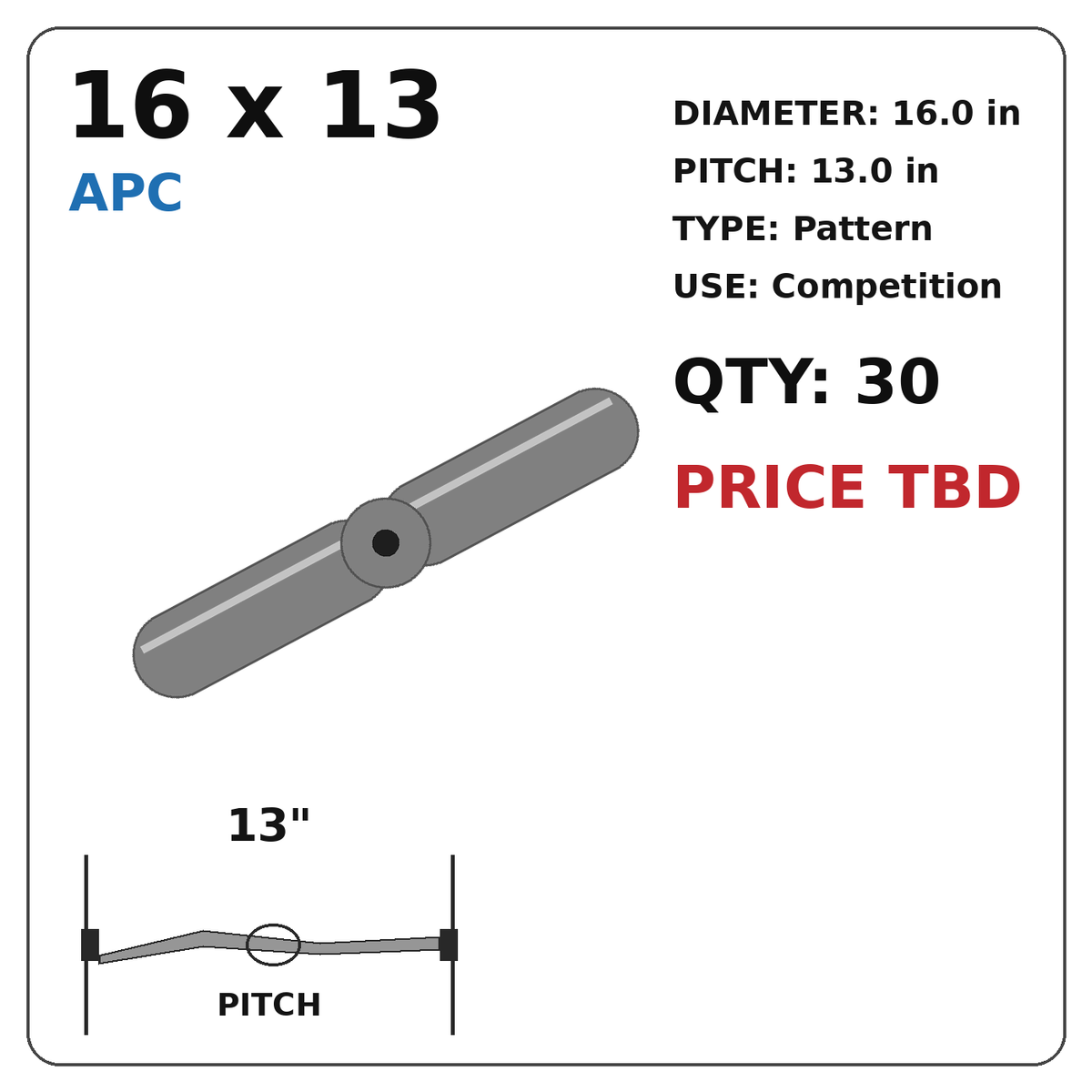 APC 16x13 Propeller
