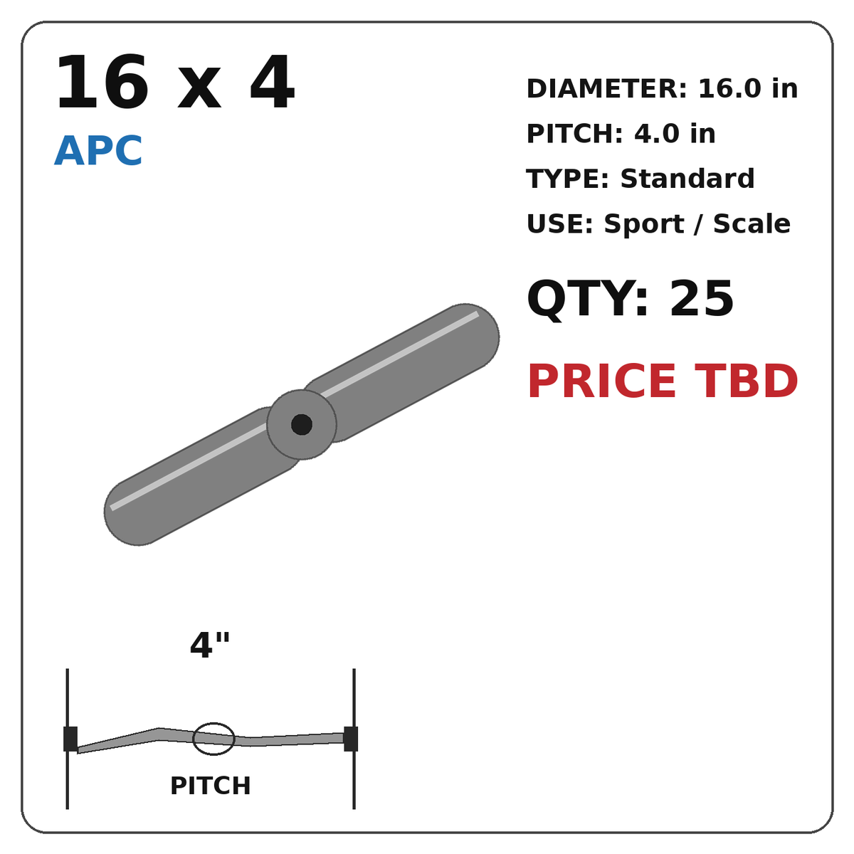APC 16x4 Propeller