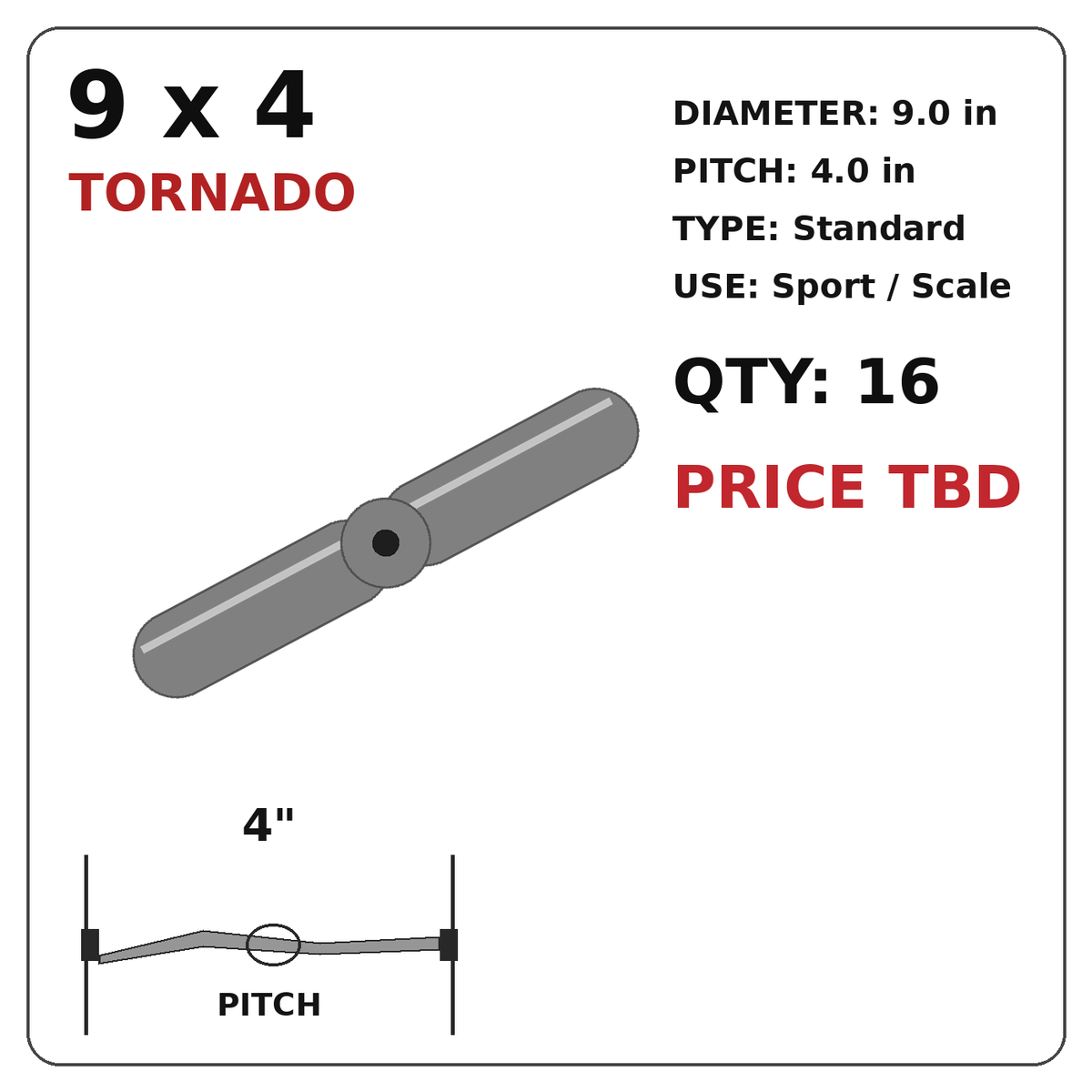 Tornado 9x4 Propeller