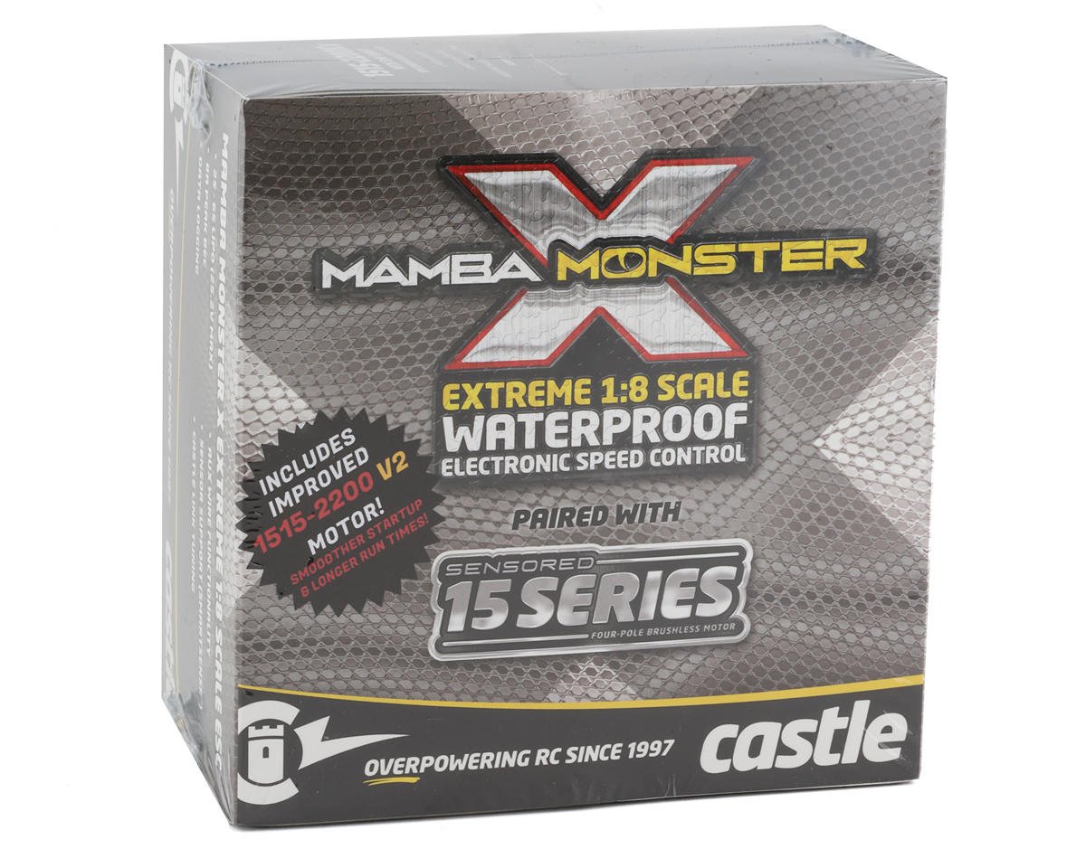Castle Creations - Monster X 1/8 Brushless Combo w/1515 V2 Sensored Motor (2200Kv)