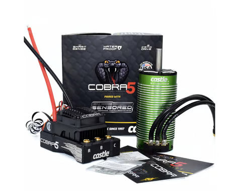 Castle Creations - Cobra 5 8S 1/5 Sensored Brushless ESC/Motor Combo (1100Kv) w/2028 Motor