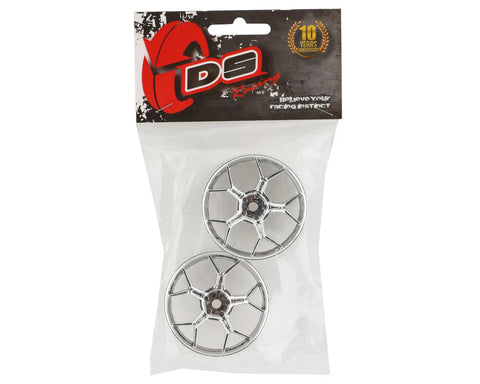 DS Racing Feathery Split Spoke Drift Rim (Chrome) (2) (6mm Offset) - DSC-DF-005