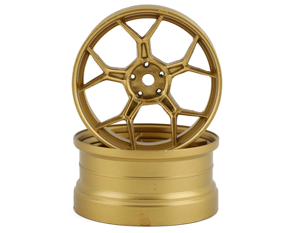 DS Racing Feathery Split Spoke Drift Rim (Gold) (2) (6mm Offset) - DSC-DF-006
