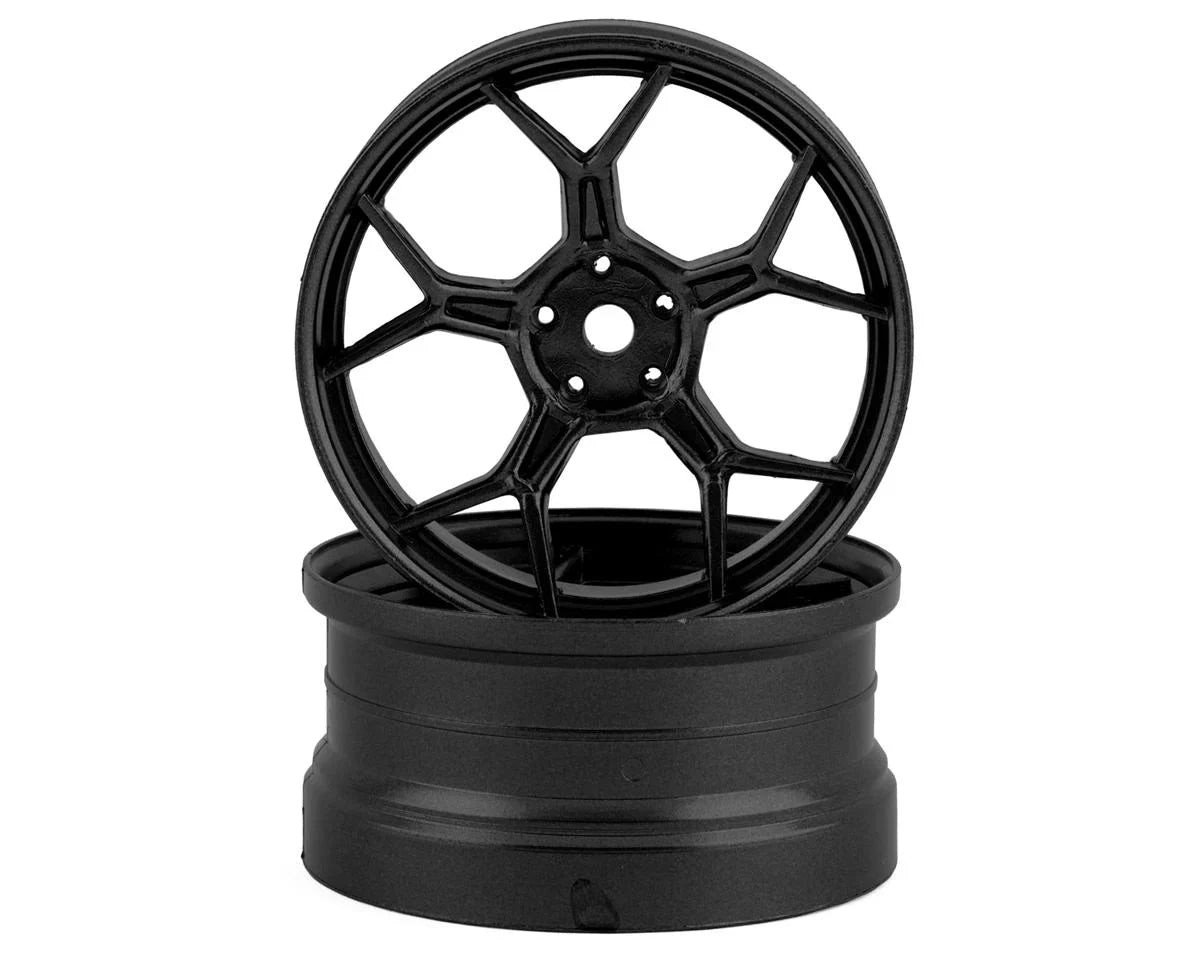 DS Racing Feathery Split Spoke Drift Rim (Gunmetal) (2) (6mm Offset) - DSC-DF-007