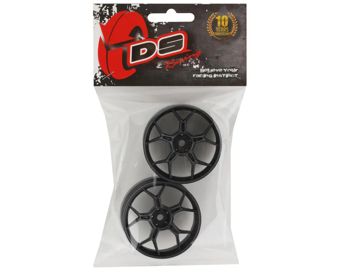 DS Racing Feathery Split Spoke Drift Rim (Gunmetal) (2) (6mm Offset) - DSC-DF-007