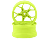 DS Racing Feathery 5Y Drift Wheels (Flu Lime 2K Flu Green) (2) (6mm Offset) w/12mm Hex