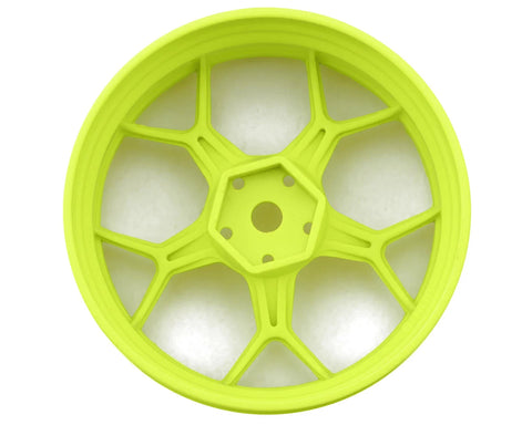 DS Racing Feathery 5Y Drift Wheels (Flu Lime 2K Flu Green) (2) (6mm Offset) w/12mm Hex