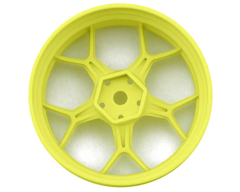 DS Racing Feathery 5Y Drift Wheels (Flu Yellow 2K Flu Green) (2) (6mm Offset) w/12mm Hex