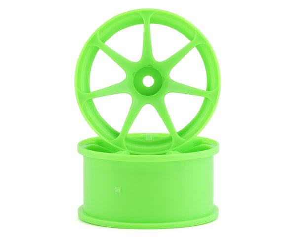 Mikuni AVS Model T7 7-Spoke Drift Wheels (Green) (2) (5mm Offset