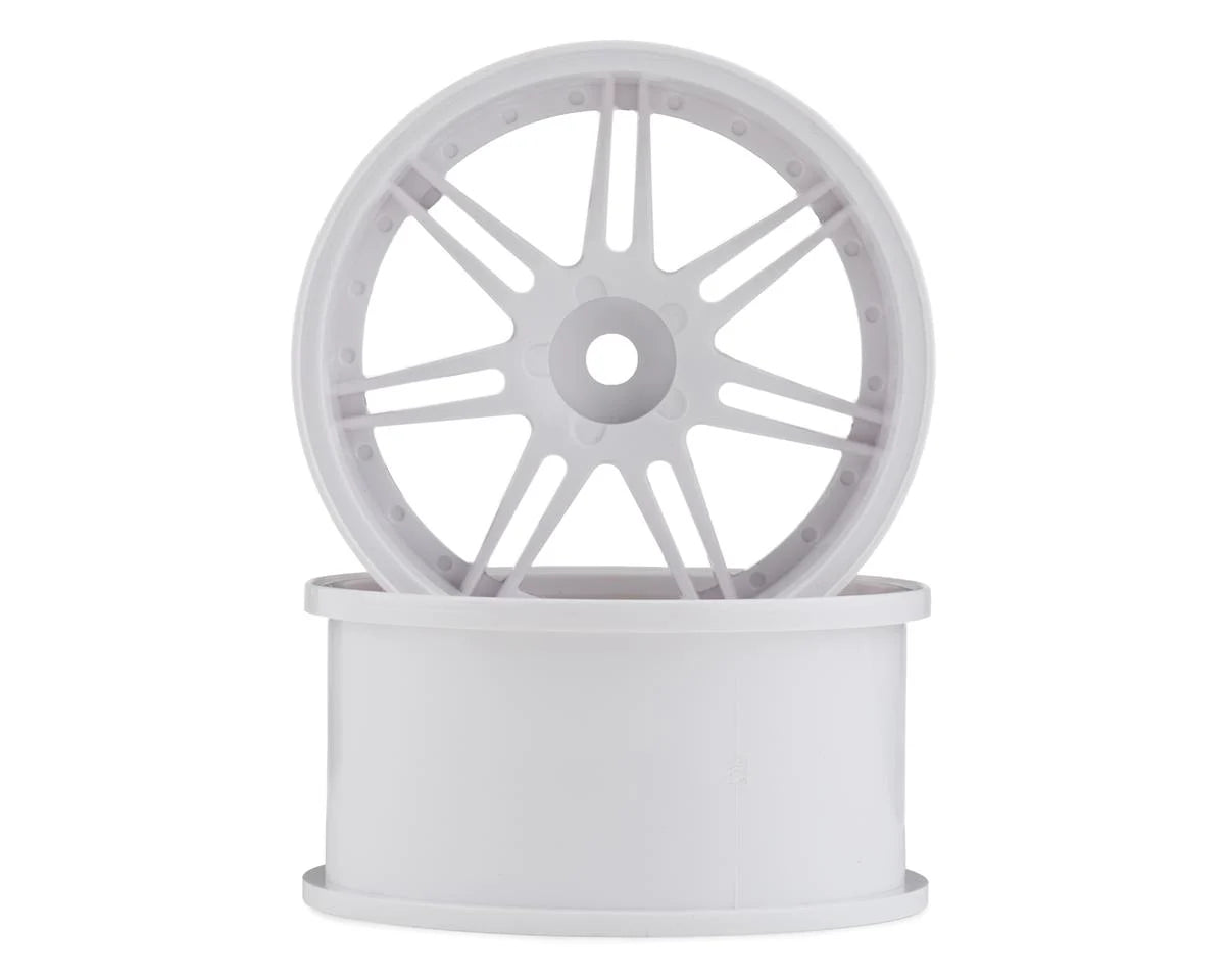 Mikuni Gnosis GS5 6-Split Spoke Drift Wheels (White) (2) (7mm Offset) w/12mm Hex - DW-827WH